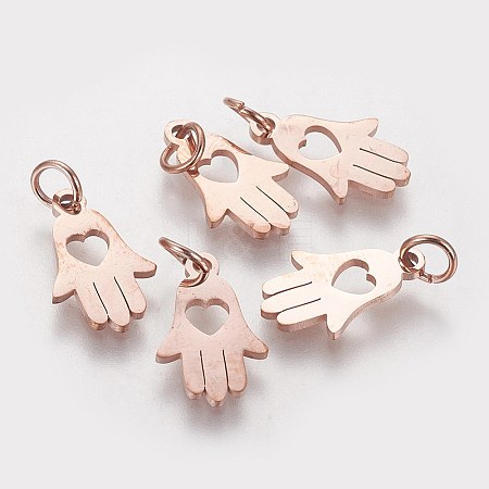 304 Stainless Steel Pendants STAS-TAG0001-39RG-1