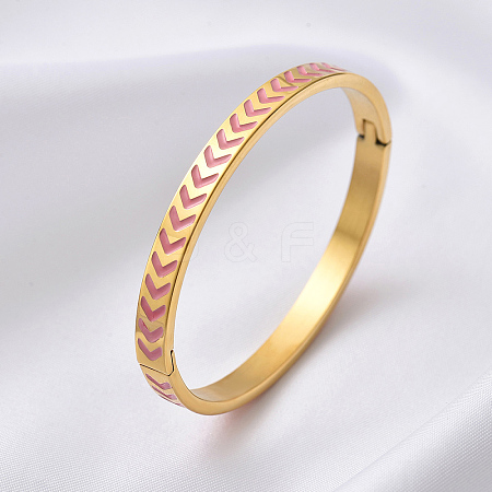 Vintage Golden Stainless Steel Bangles for Women SC1086-2-1