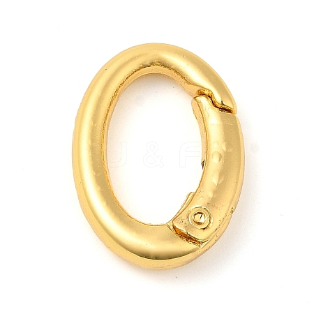 Rack Plating Brass Spring Gate Rings KK-Q781-12G-1