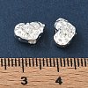 Brass Micro Pave Clear Cubic Zirconia Beads CU-CBAC675-09S-3