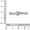 Ring Brass Micro Pave Clear Cubic Zirconia Fold Over Clasps KK-Z143-21P-3