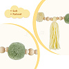 Round Cotton Tassel Hanging Wall Art Decorations HJEW-WH20003-19B-4