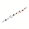 Glass and Acrylic and Imitation Pearl and Rhinestone Beads Strands MAK-T011-06D-1