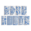 BENECREAT 9 Style Steel Cutting Dies Stencils DIY-BC0002-76A-1