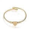 316 Surgical Stainless Steel Torque Bangles X-BJEW-D437-A37-G-1