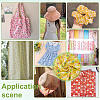 Flower Pattern Cotton Fabric DIY-WH0591-275A-5