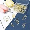24Pcs 6 Styles Alloy Open Back Bezel Pendants FIND-FS0003-36-9