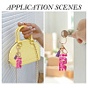 Alloy & Resin Tassel Keychainss AJEW-TADJ0001-20G-09-6