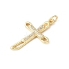 Easter Brass Micro Pave Clear Cubic Zirconia Pendants KK-E799-05D-G-2