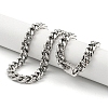 Non-Tarnish 201 Stainless Steel Cuban Link Chain Necklaces for Women and Men NJEW-F322-04P-04-2