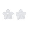 Transparent Frosted Acrylic Flower Beads X-PL554-5