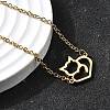 201 Stainless Steel Fox Link Bracelets BJEW-B128-05G-2