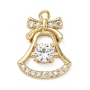 Brass Micro Pave Cubic Zirconia Pendants LS-KK-H521-02C-G-1