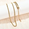 304 Stainless Steel Wheat Chains Necklaces for Unisex NJEW-K395-01B-G-3