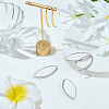 2 Pairs 2 Colors Alloy Oval & Rectangle Dangle Earrings for Women EJEW-FI0001-10-7