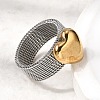 304 Stainless Steel Finger Rings for Women RJEW-K258-11GP-2