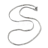 Non-Tarnish 304 Stainless Steel Flat Snake Chain Necklaces for Women LS-NJEW-D058-05P-1