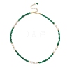 White Jade and Amethyst Necklaces NJEW-JN05340-5