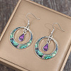 Bohemian Style Zinc Alloy Plastic Dangle Earrings FS-WG6C237-01-3