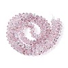 Electroplate Transparent Glass Beads Strands EGLA-N055-03A-08-2
