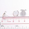 Brass Stud Earring Settings IFIN-Q006-10mm-S-NF-3