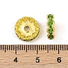 Brass Rhinestone Spacer Beads RB-A014-L12mm-07G-3