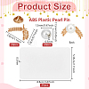 20Pcs ABS Plastic Pearl Pin JEWB-BC0001-15B-2