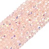 AB Color Plated Transparent Glass Beads Strands GLAA-G127-01A-1