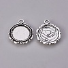 Alloy Pendant Cabochon Settings X-PALLOY-A18941-AS-FF-1
