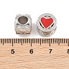 Alloy Enamel European Beads AL-CBAC2D3-22P-04-3