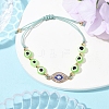 Resin Evil Eye Braided Bead Bracelets for Women BJEW-FS00018-04-2
