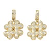 Brass Micro Pave Cubic Zirconia Pendants KK-P345-17G-05-1