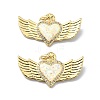 Brass Micro Pave Clear Cubic Zirconia Pendants KK-A221-19F-G-1
