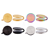 8Pcs 4 Colors 304 Stainless Steel Vortex Cuff Earrings EJEW-HS0001-14-1