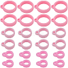 Gorgecraft 60Pcs 3 Style Silicone Pendant SIL-GF0001-28C-1