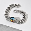 Eye 201/304 Stainless Steel Link Bracelets BJEW-F522-02P-03-1