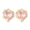 Brass Micro Pave Cubic Zirconia Charms LS-KK-L208-06G-02-2