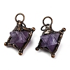 Natural Amethyst Merkaba Star Pendants G-C144-01R-06-1