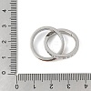 304 Stainless Steel Interlocking Ring Pendants STAS-U040-18P-B-3