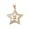 Brass Micro Pave Clear Cubic Zirconia Pendants KK-I712-30G-1