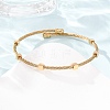 304 Stainless Steel Cube Bead Cuff Bangles for Women SA-CBA2192-01G-2
