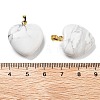 Natural Howlite Pendants G-G956-B28-G-3