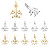 12Pcs 2 Colors Brass Charms KK-ME0001-48-1