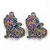 Alloy Pendant Rhinestone Settings PALLOY-S180-081-NR-2