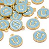 Golden Plated Alloy Enamel Charms ENAM-S118-04U-4