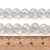 Electroplated Natural Agate Beads Strands G-B191-A07-8mm-01-5