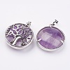 Natural Amethyst Pendants KK-K216-A05-2