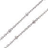 304 Stainless Steel Satellite Chain Slider Necklace Making AJEW-JB01248-02-3