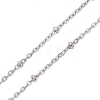 Non-Tarnish 304 Stainless Steel Satellite Chain Slider Necklace Making AJEW-JB01248-02-3