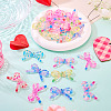 60Pcs 6 Colors Acrylic Bowknot Cabochons MACR-TA0002-89-5